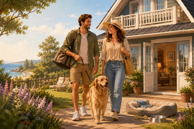 Haustierfreundliche Ferienunterkunft mit Hund